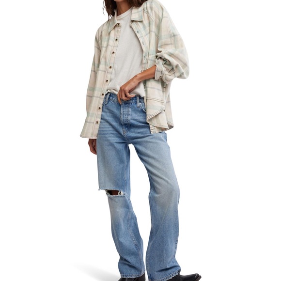 Free People Light Blue Boot Cut Jeans - Picture 2 of 8